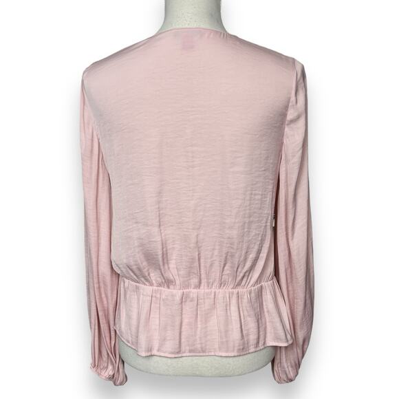 Vince Camuto Pink V Neck Button Up Blouse Size XS - Picture 3 of 5